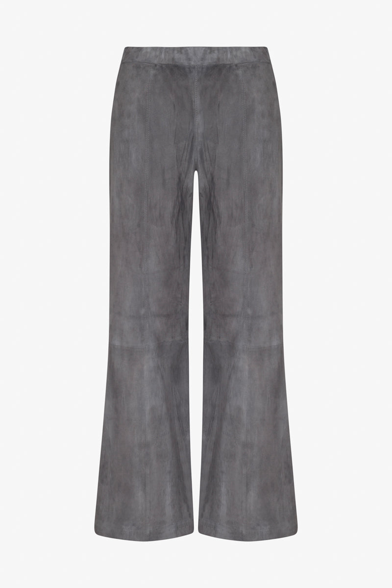 Suede Wide Leg Trousers