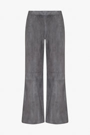 Suede Wide Leg Trousers