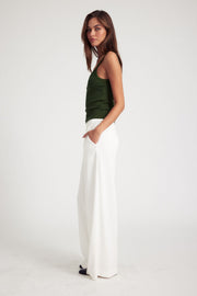 WIDE LEG PINTUCK TROUSER WHITE – SPRWMN