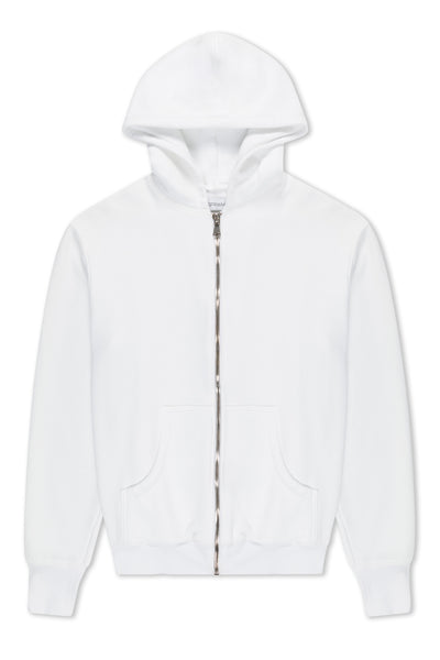 White Zip Up Hoodie