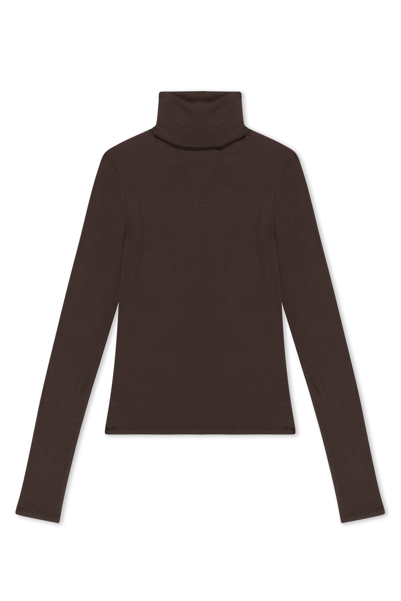 Chocolate Rib Long Sleeve Turtleneck