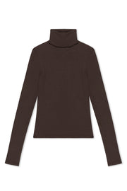 Chocolate Rib Long Sleeve Turtleneck