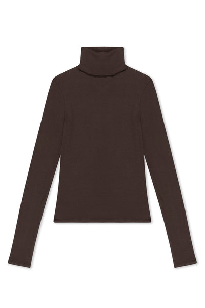 Chocolate Rib Long Sleeve Turtleneck