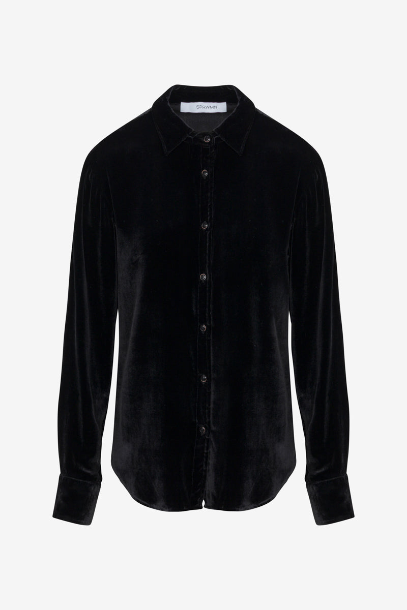 Velvet Silk Elise Button Down