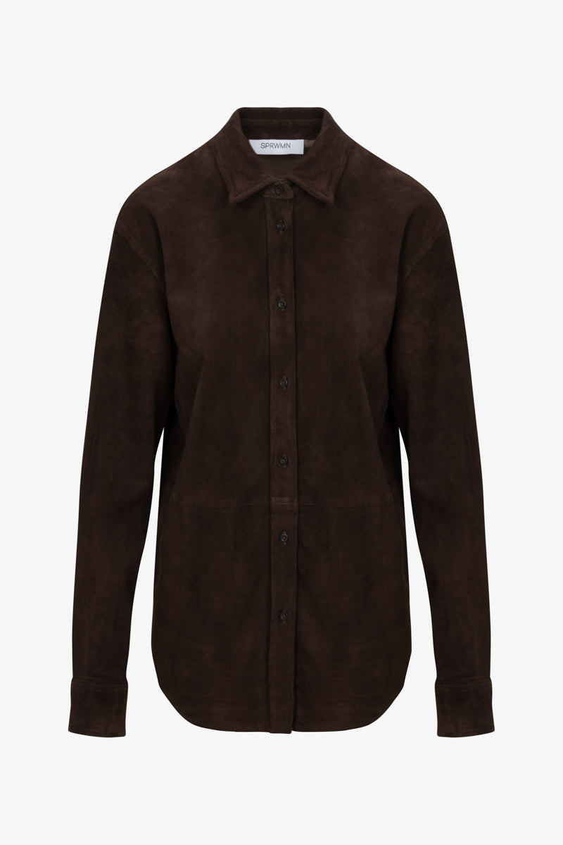 Suede Elise Button Down