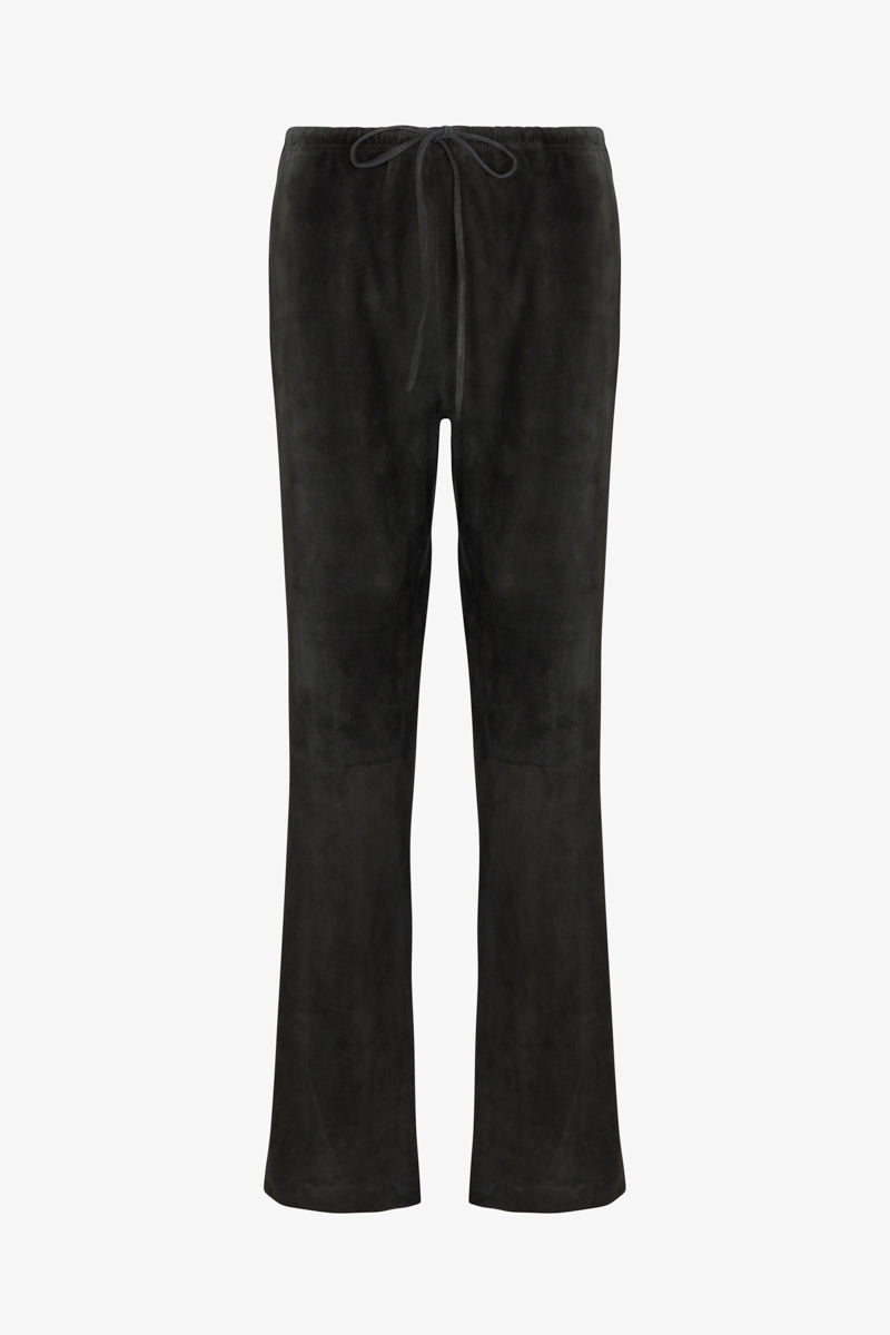 Suede Straight Leg Pants