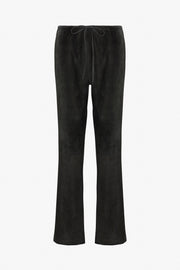 Suede Straight Leg Pants