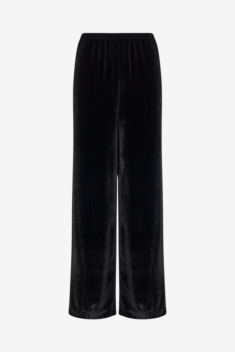 Silk Velvet Wide Leg Easy Pants