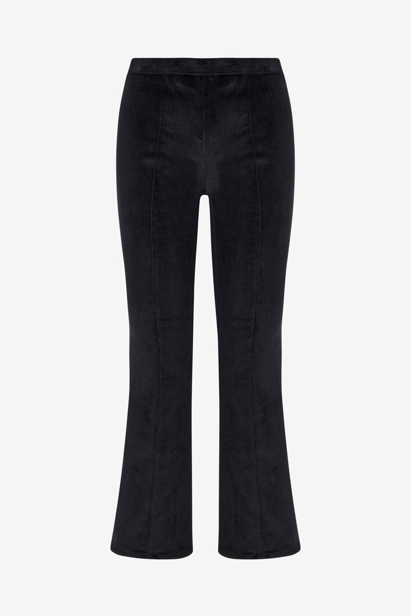 Ankle Flare Corduroy Pants with Princess Seams