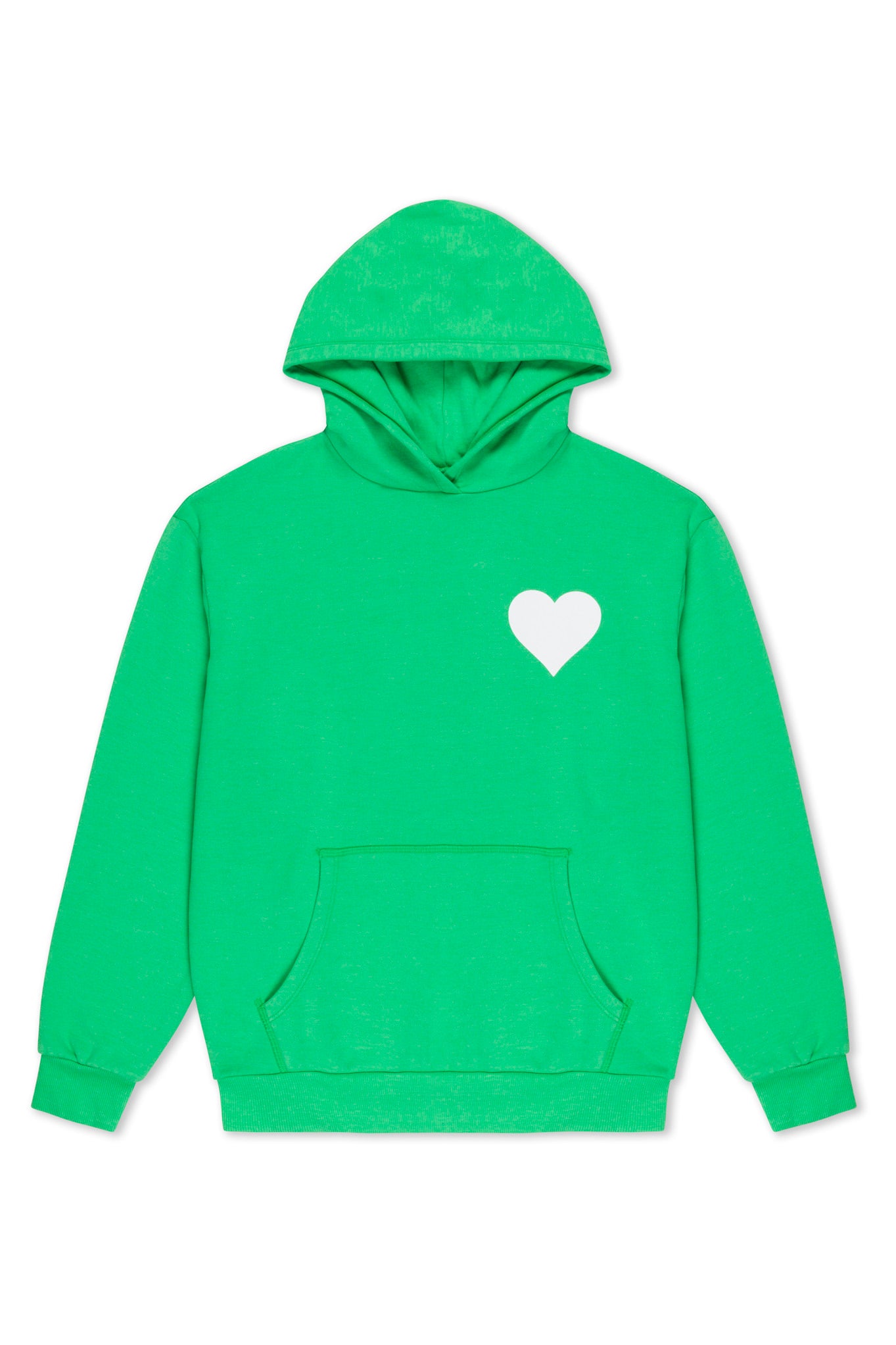 Bright Green Heart Hoodie
