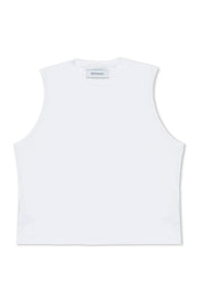 White Cotton Muscle Tee