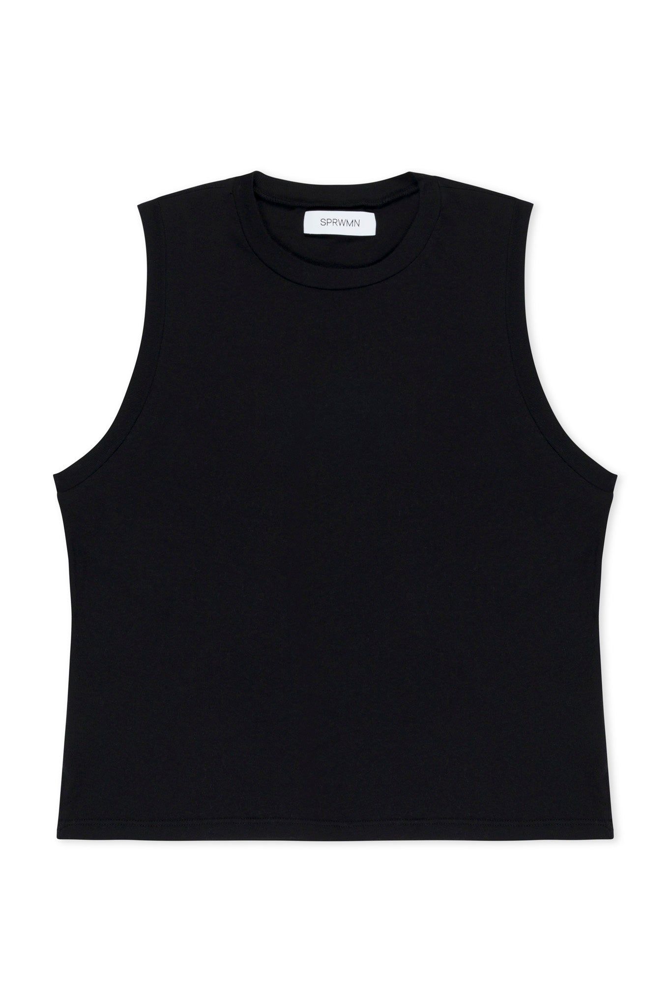 Black Cotton Muscle Tee