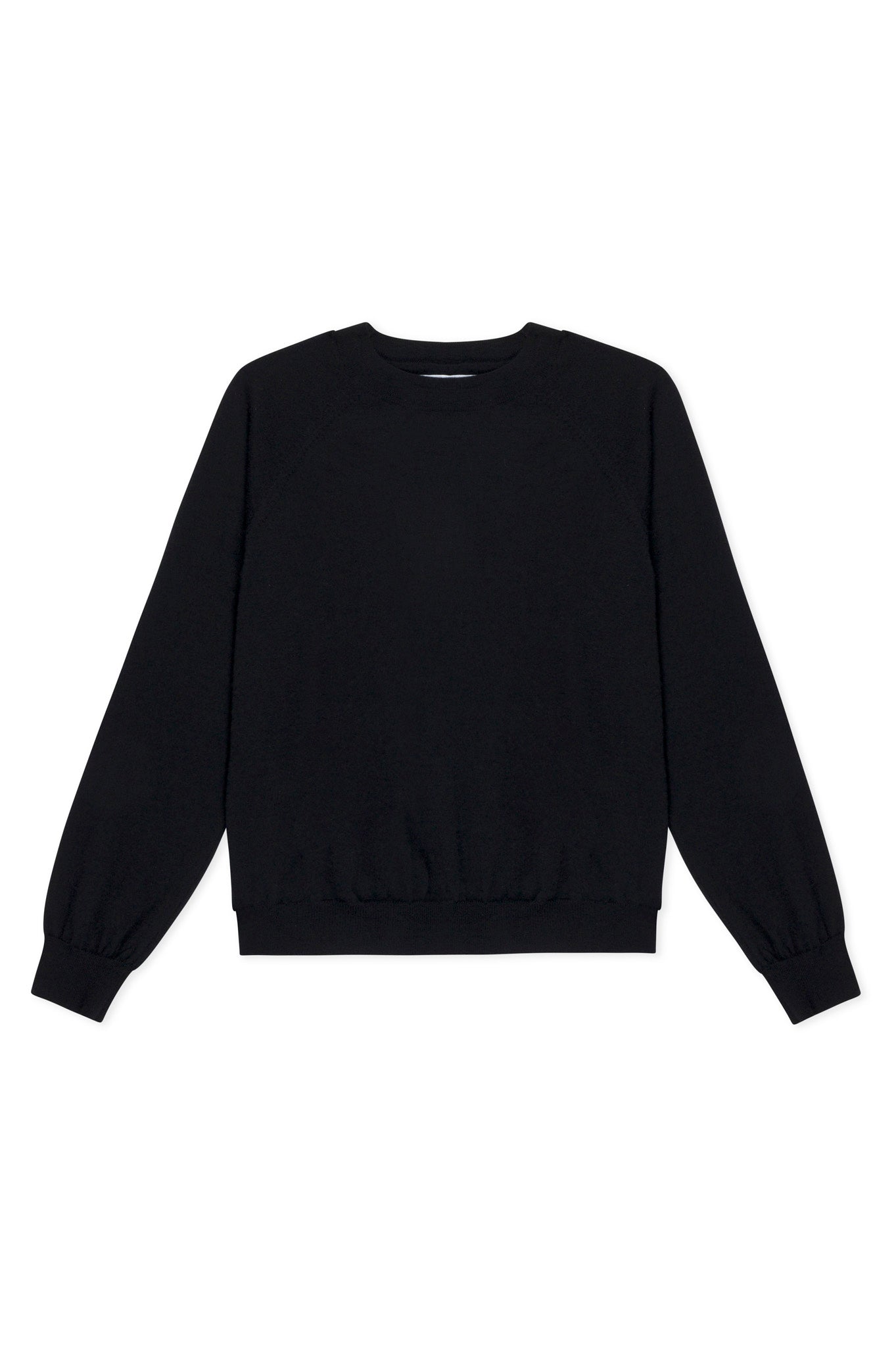 Black Cashmere Raglan Sweater