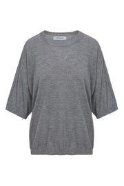 Grey Cashmere Boxy Tee