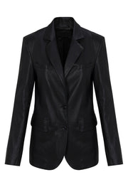 Black Leather Classic Blazer