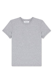 Heather Grey Cotton Jersey Baby Tee