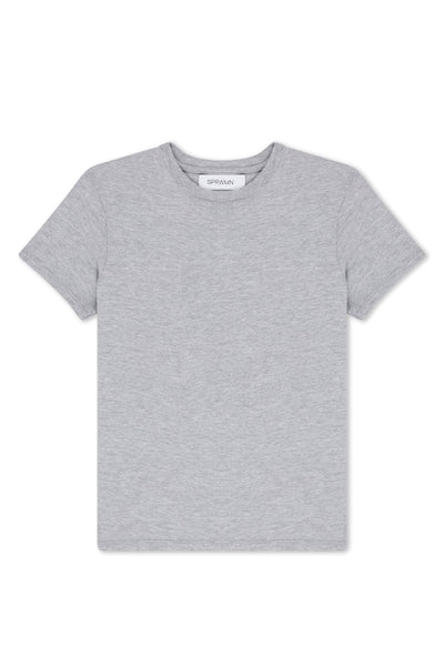 Heather Grey Cotton Jersey Baby Tee