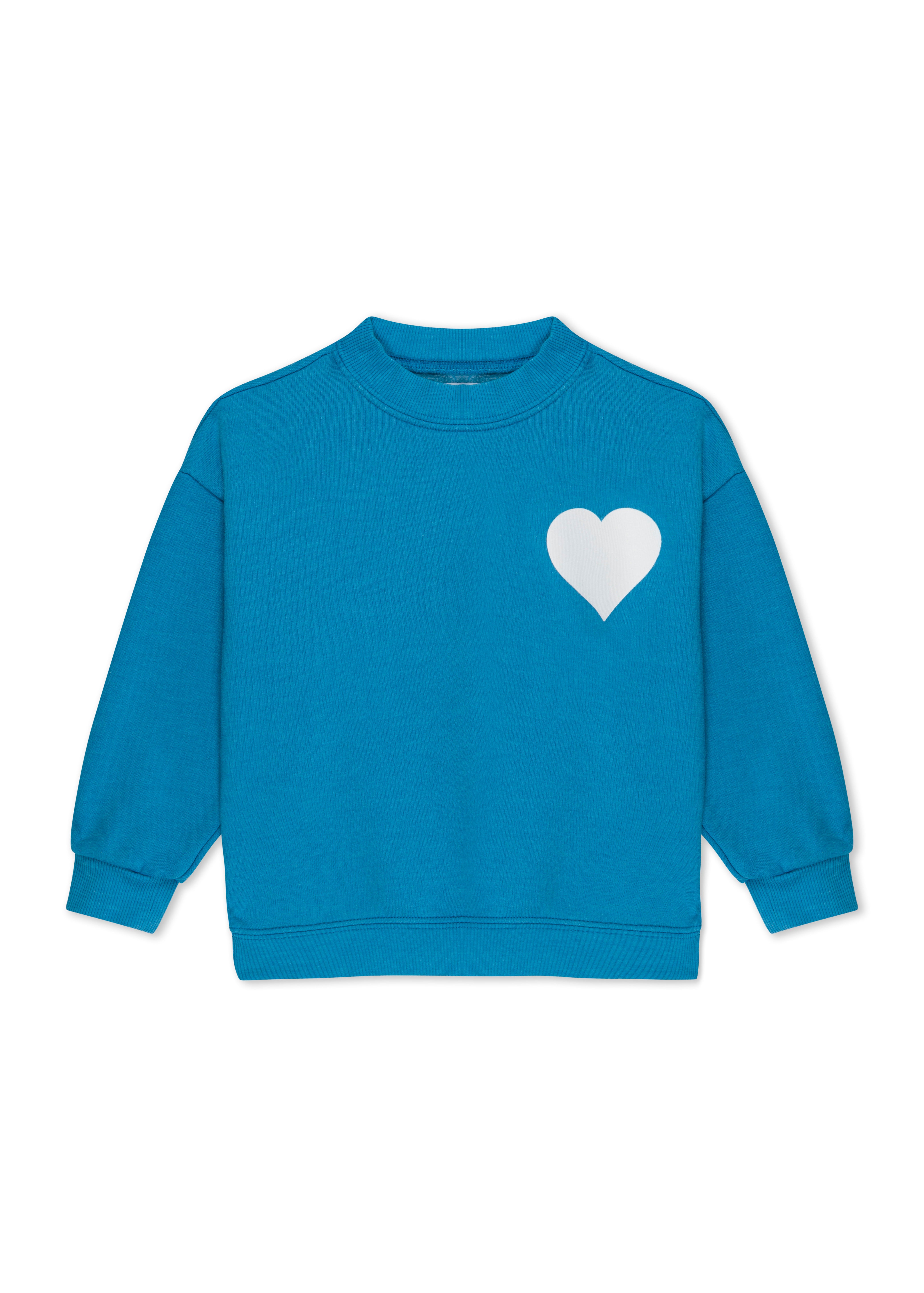 Kids Turquoise Heart Sweatshirt