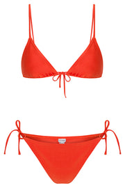 Orange Triangle Bikini Top