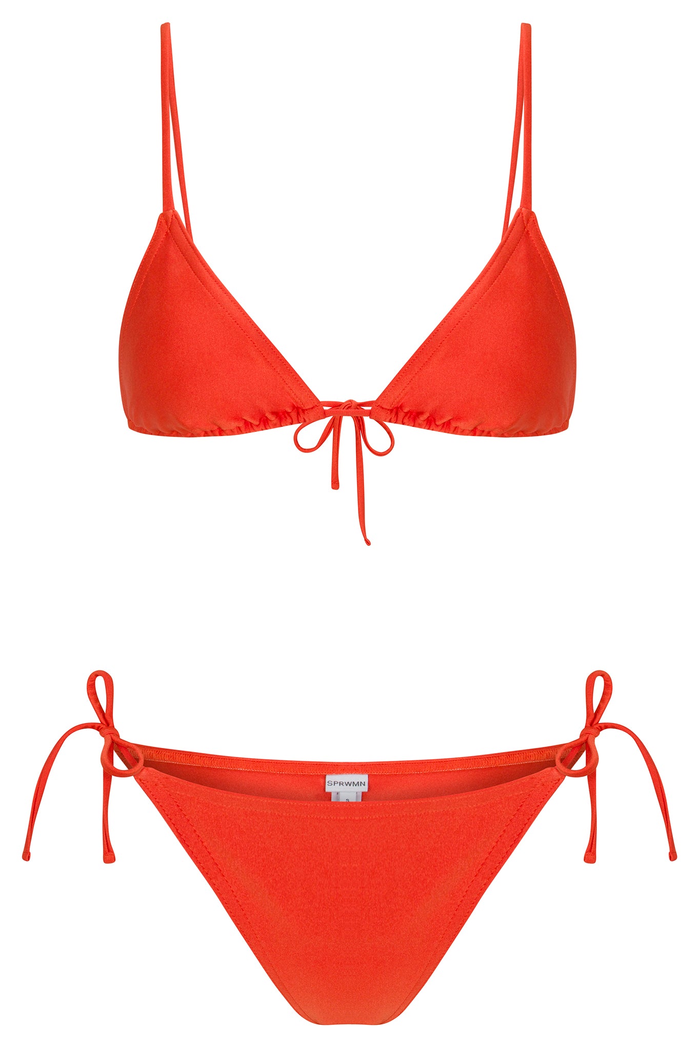 Orange Triangle Bikini Top