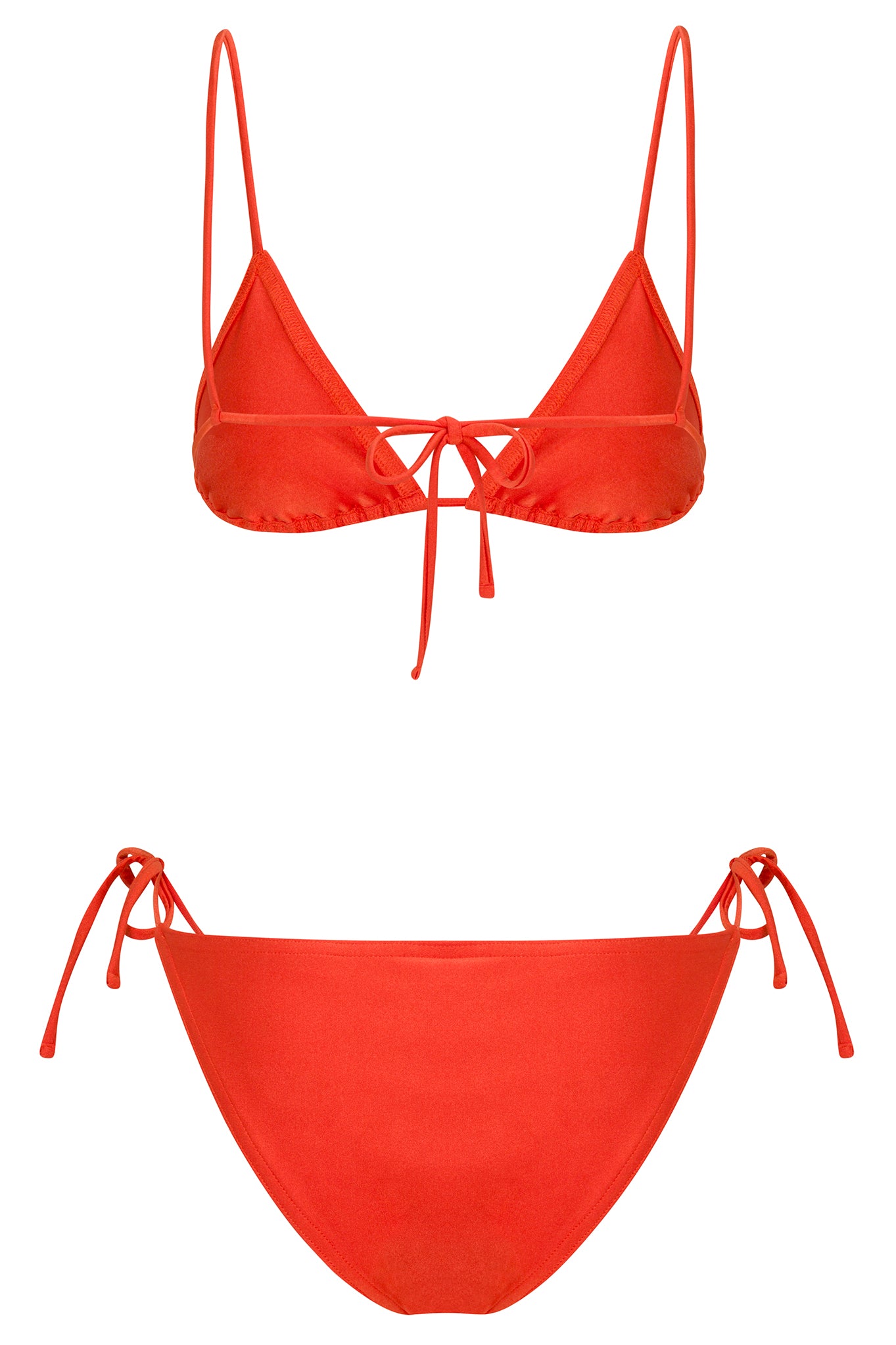 Orange Triangle Bikini Top