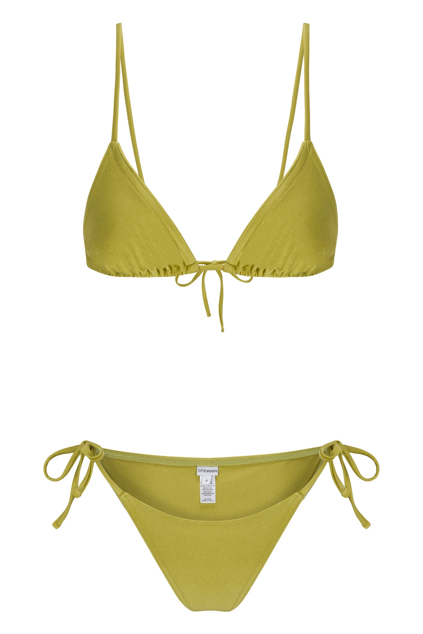 Chartreuse Tie Bikini Bottom