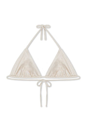 Creme Triangle Bikini Top