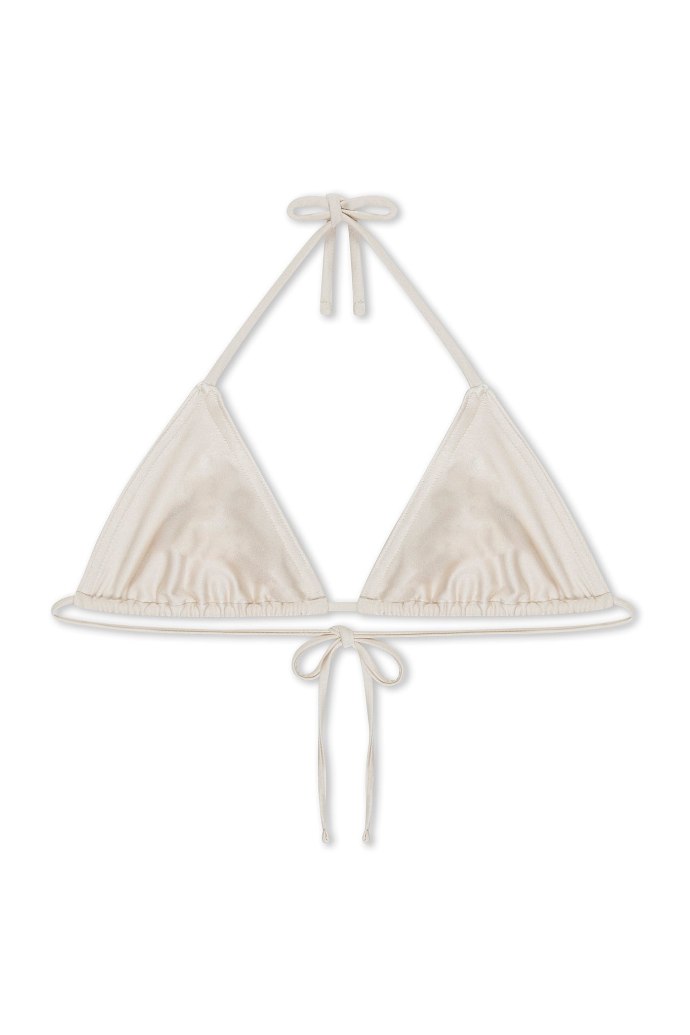 Creme Triangle Bikini Top