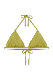 Chartreuse Triangle Bikini Top