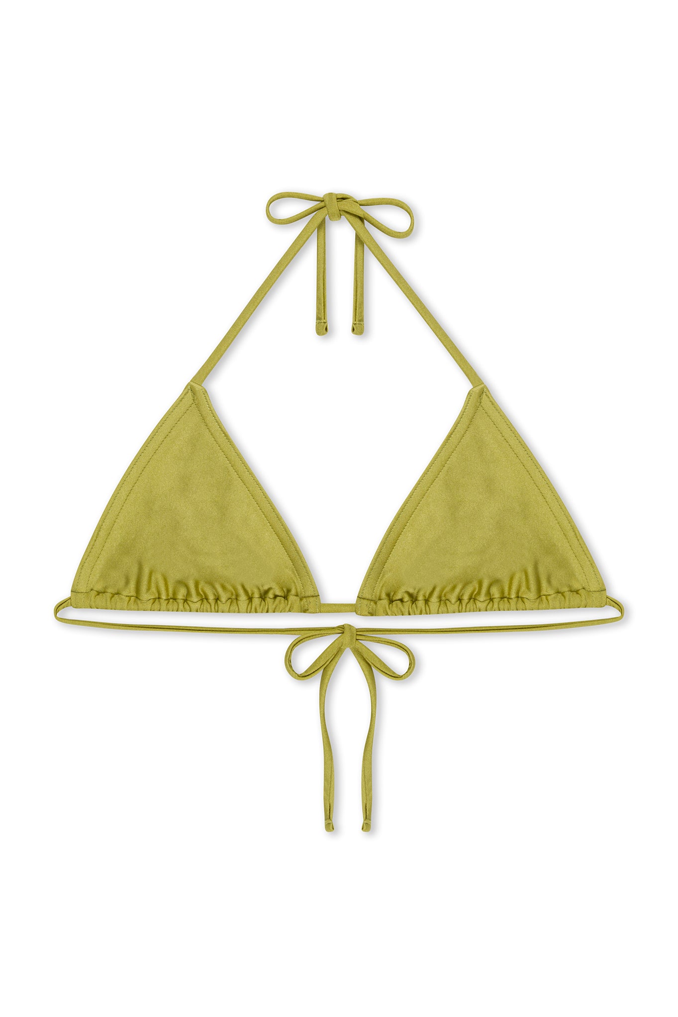 Chartreuse Triangle Bikini Top