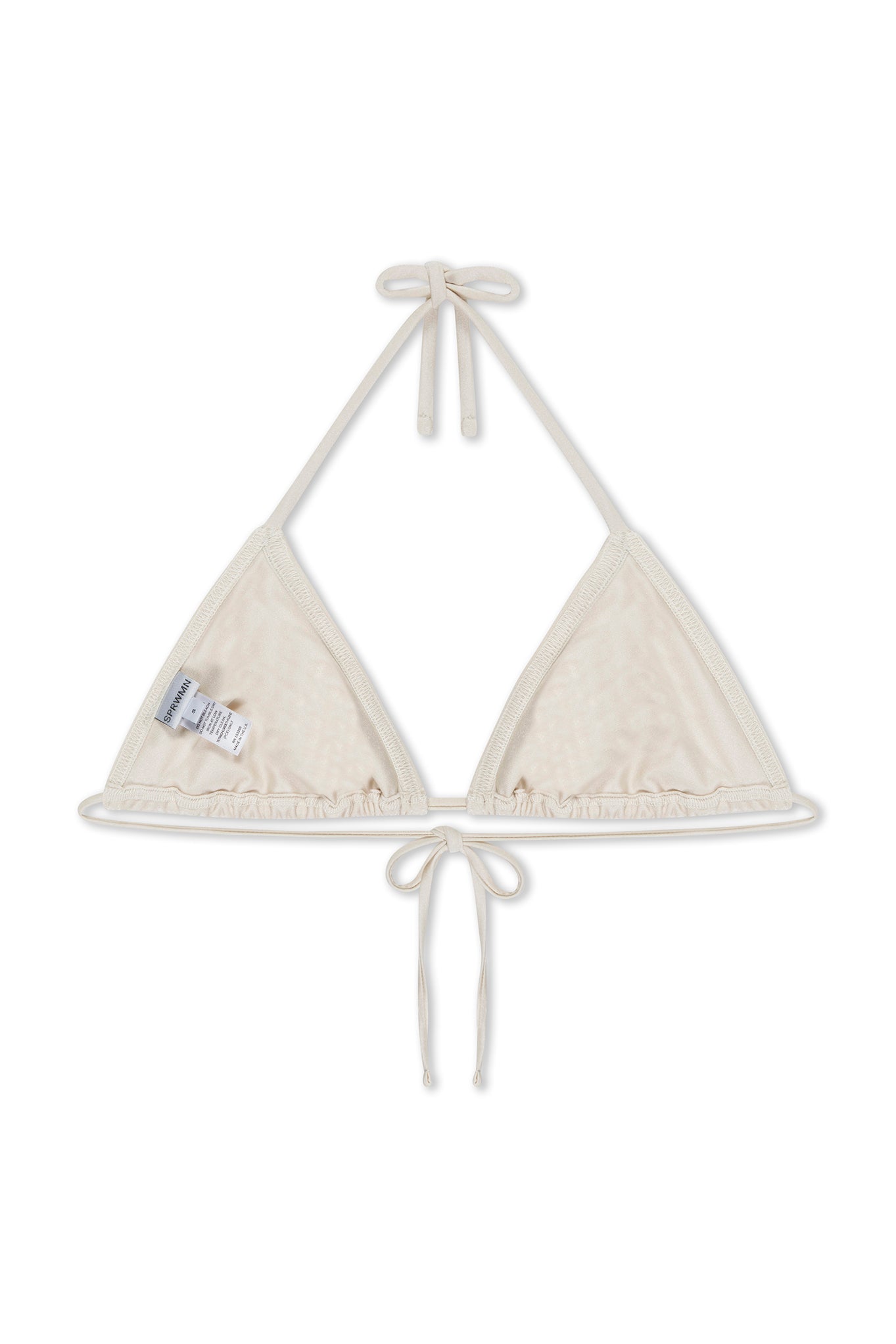 Creme Triangle Bikini Top