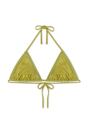 Chartreuse Triangle Bikini Top