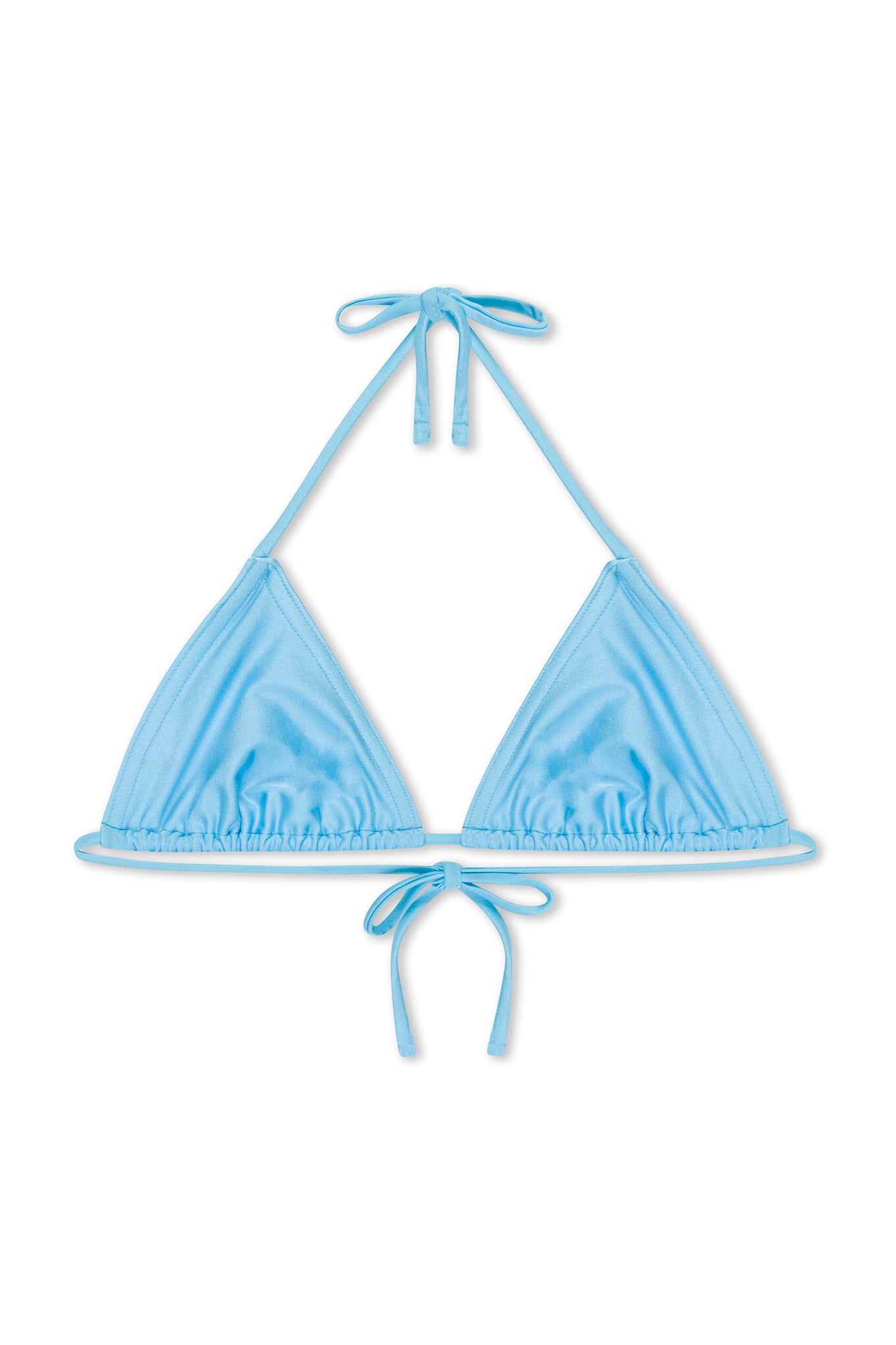Baby Blue Triangle Bikini Top