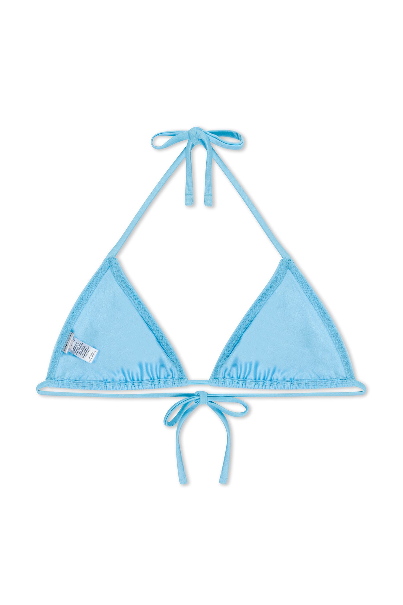 Baby Blue Triangle Bikini Top