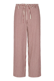 Rust-Beige Striped Linen Amalfi Pants