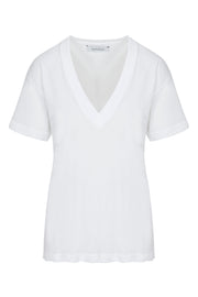 White V-Neck Tee
