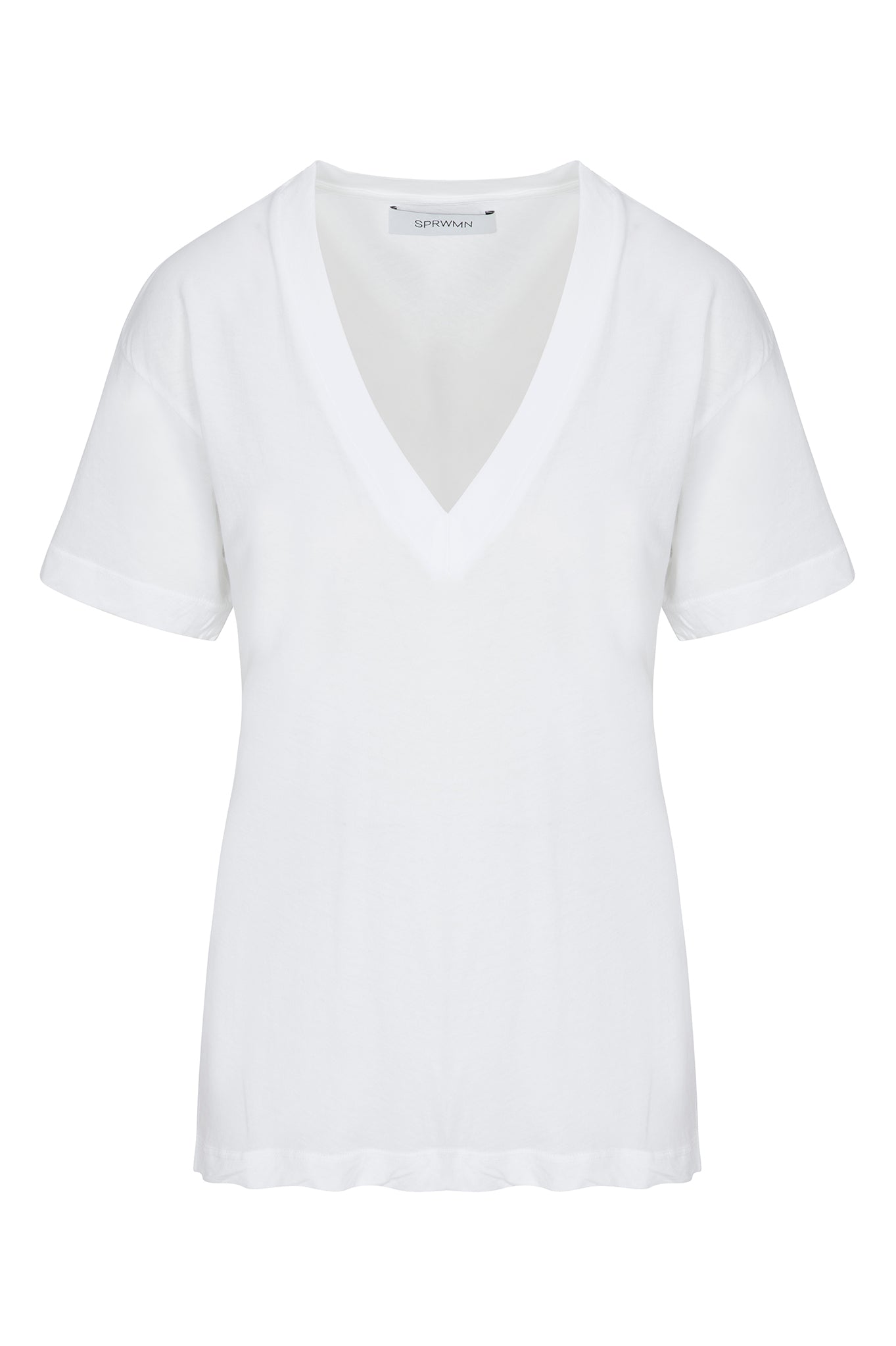 White V-Neck Tee