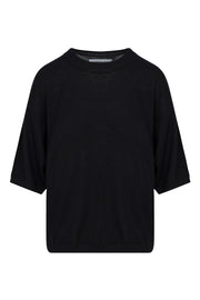 Black Cashmere Boxy Tee