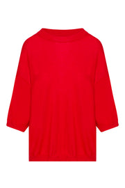 Red Cashmere Boxy Tee