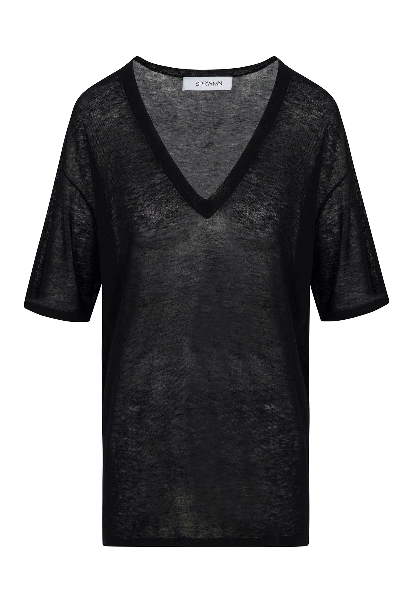 Black Tissue Cashmere Tee
