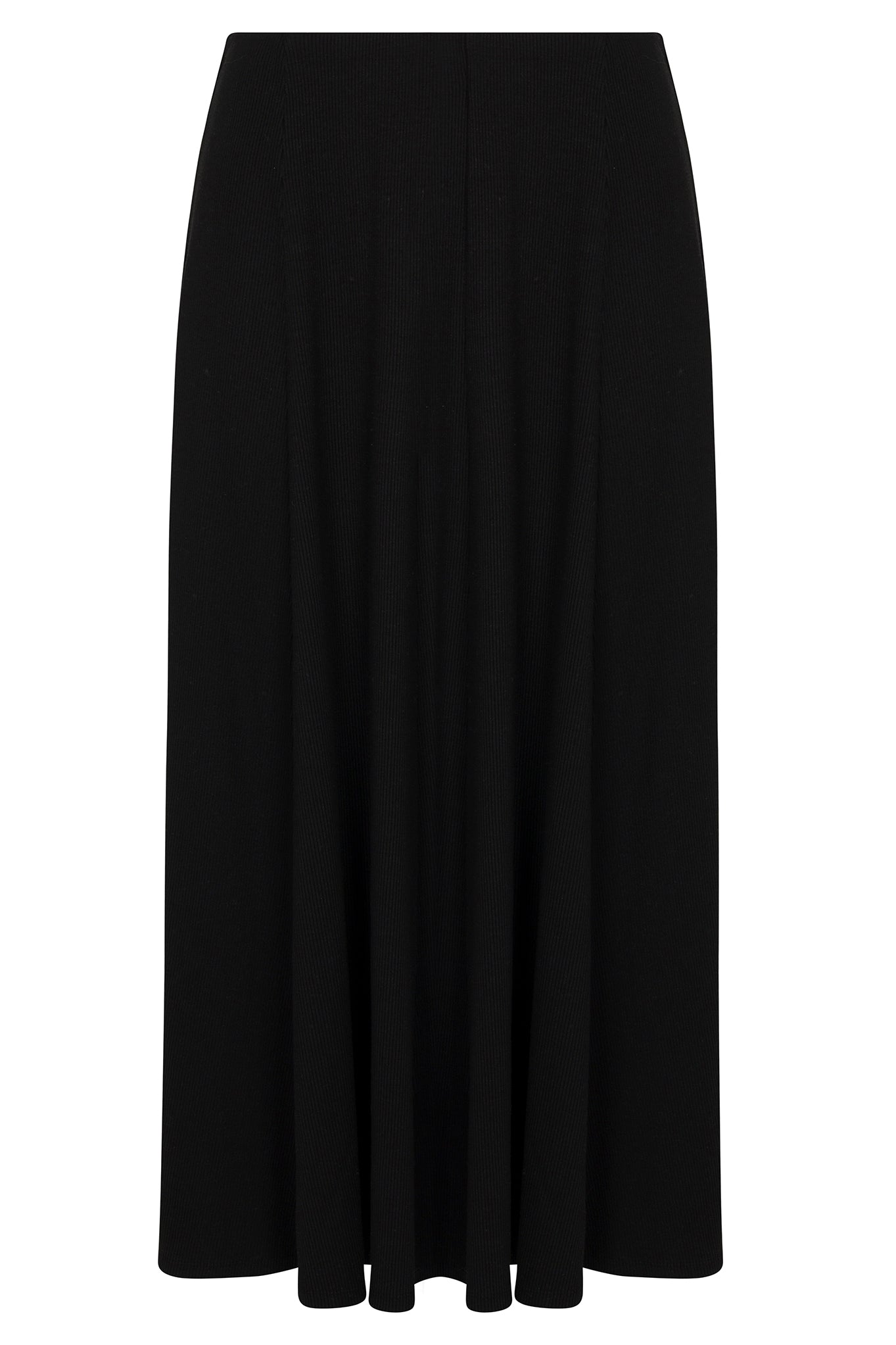 Black Rib Brigitte Maxi Skirt