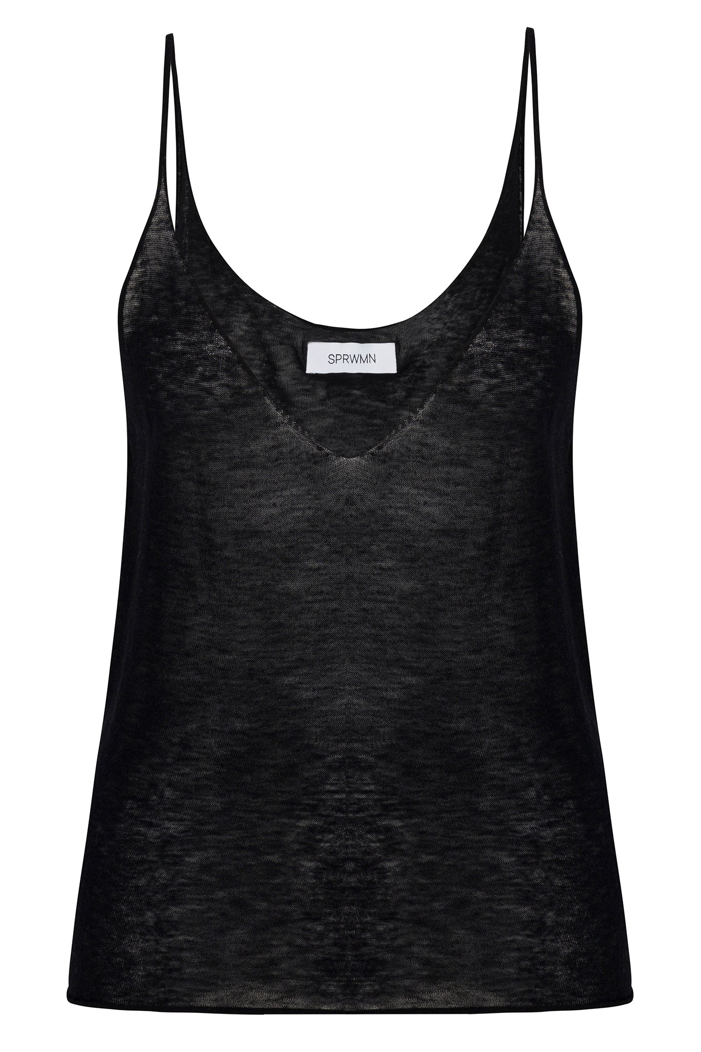 Black Tissue Cashmere Tank