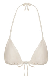 Creme Triangle Bikini Top