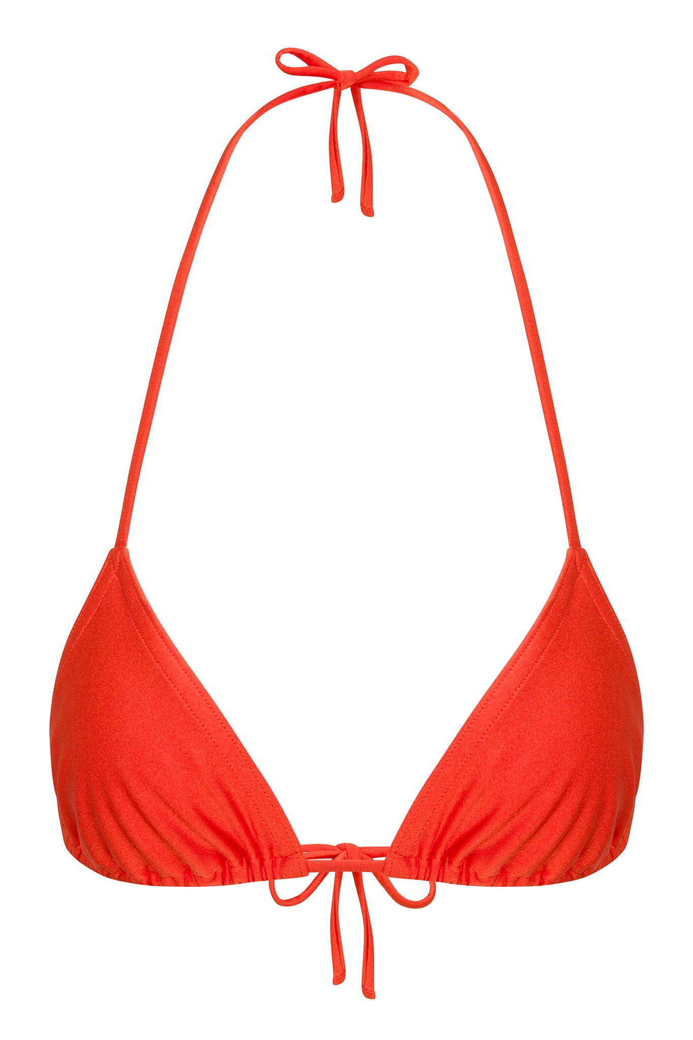 Orange Triangle Bikini Top