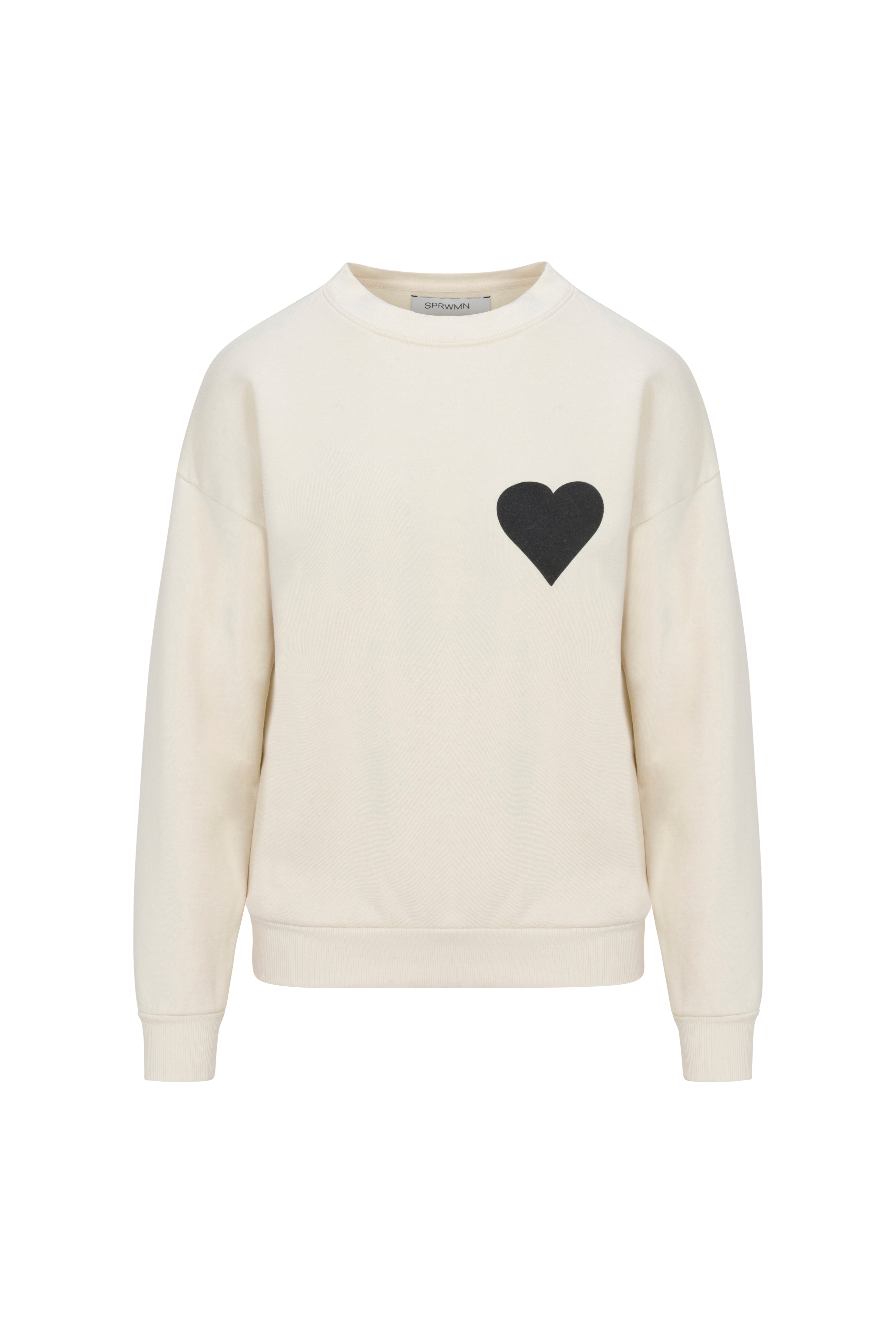 Vintage White Heart Sweatshirt