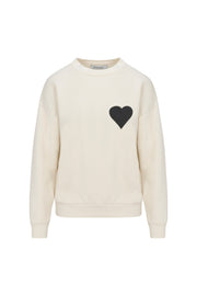 Vintage White Heart Sweatshirt