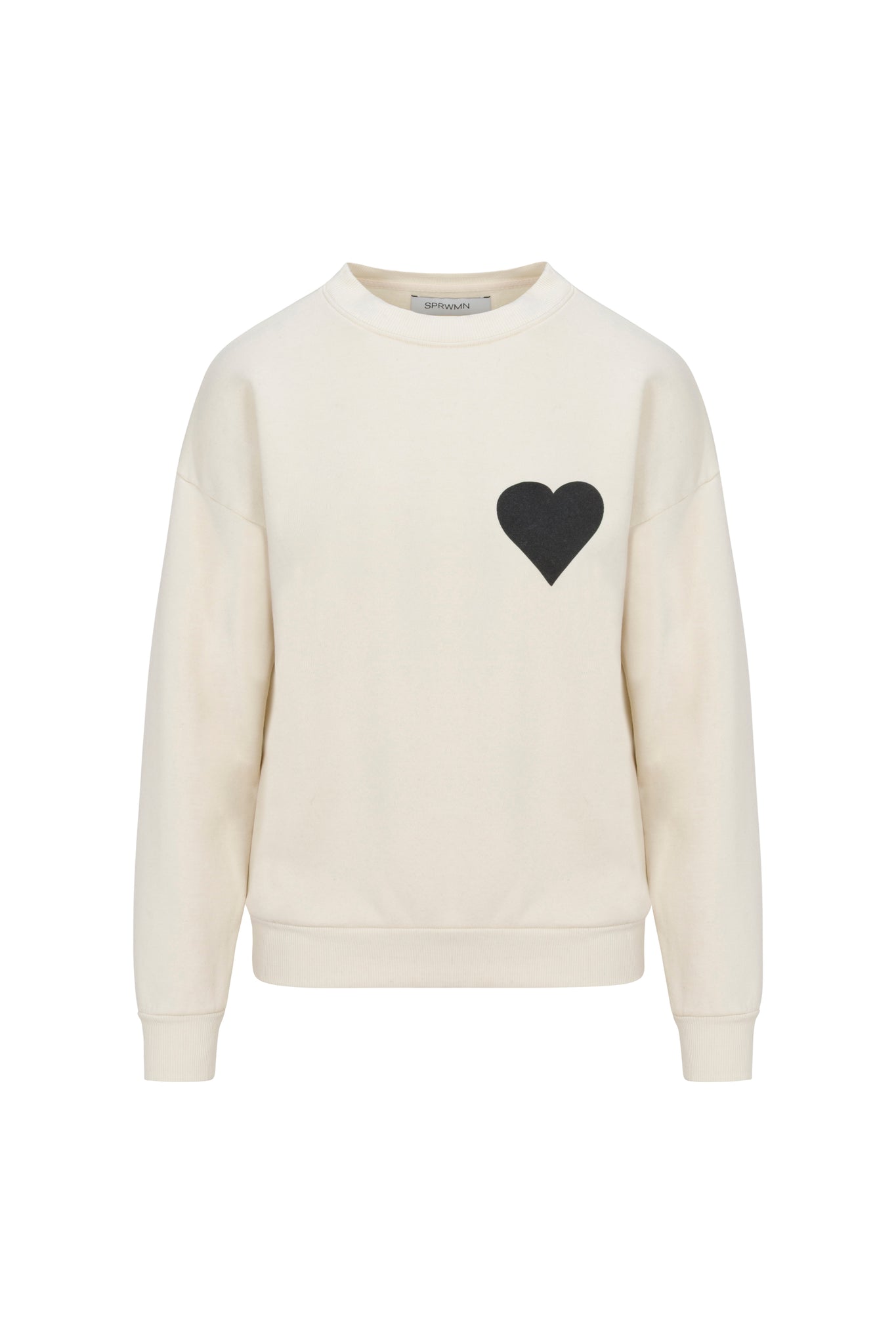 Vintage White Heart Sweatshirt