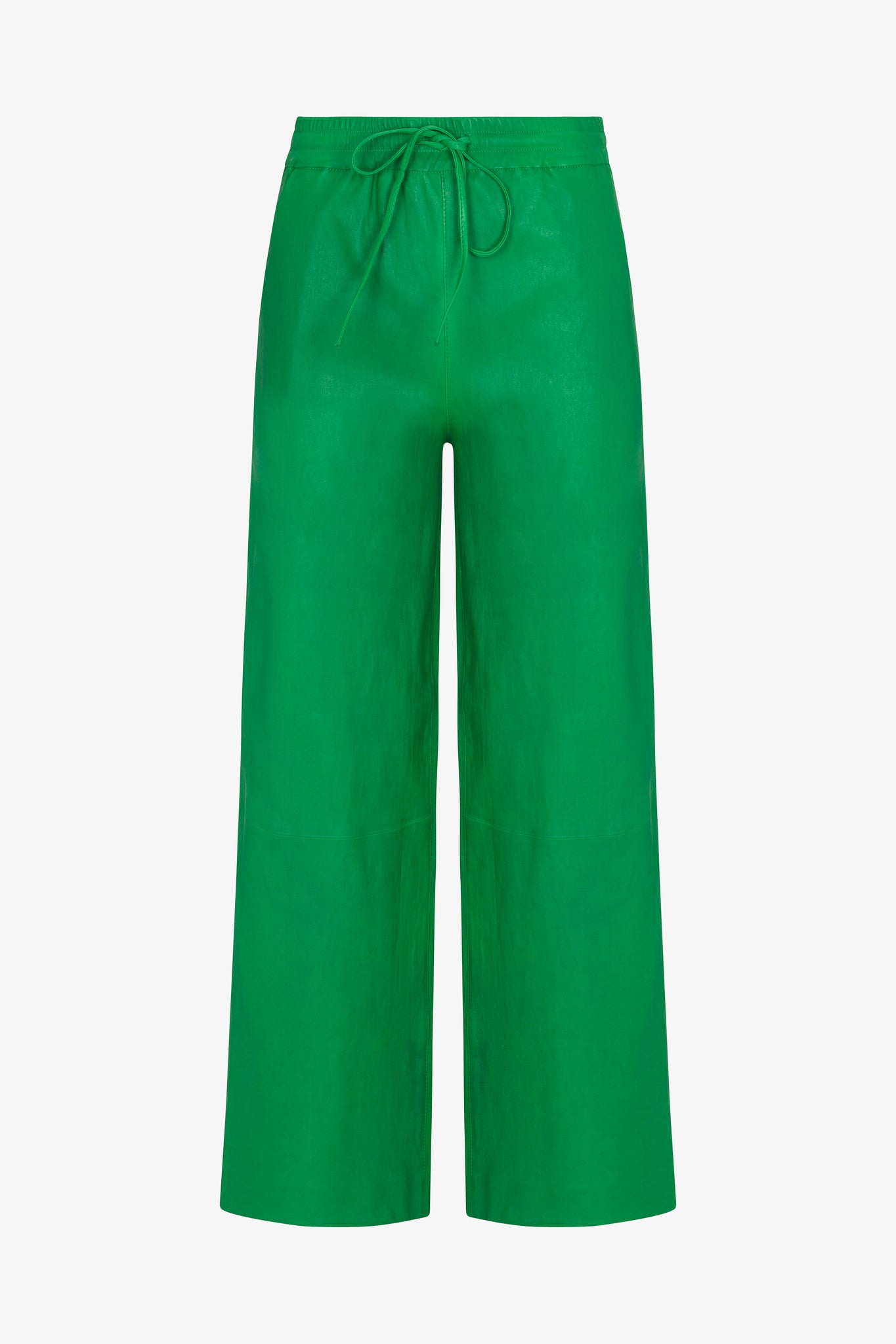 Leather Cropped Baggy Pants