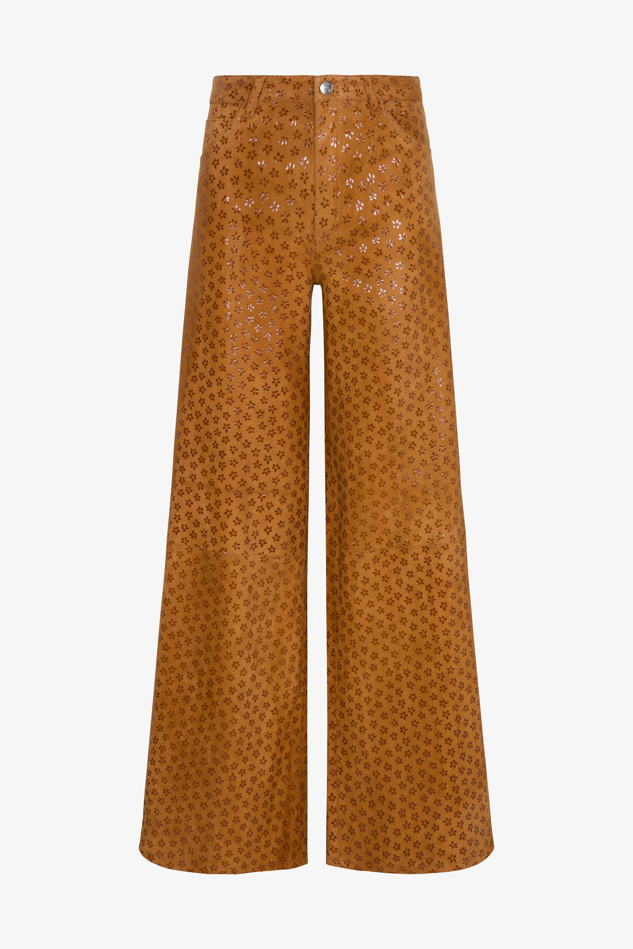 5 Pocket Suede Wide Leg