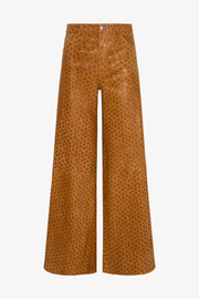 5 Pocket Suede Wide Leg